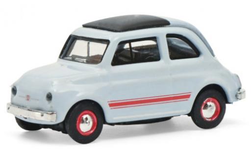 Fiat 500 1/87 Schuco blu/rosso modellino in miniatura