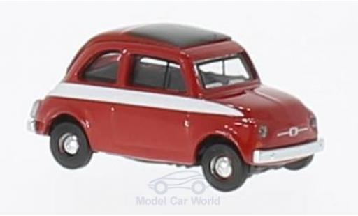 Fiat 500 F 1/87 Schuco rosso/bianco modellino in miniatura