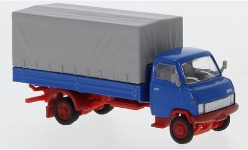 Hanomag F55 1/87 Schuco Pritsche blu modellino in miniatura