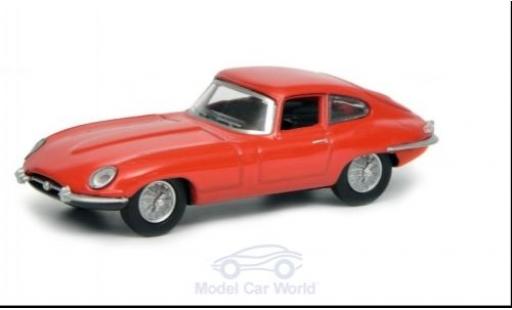 Jaguar E-Type 1/64 Schuco Coupe rosso modellino in miniatura