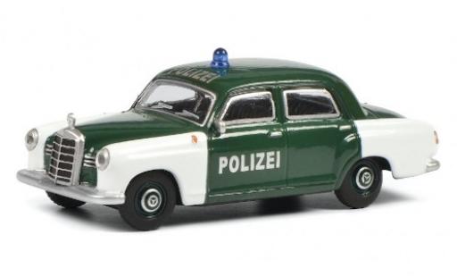 Mercedes 180 1/64 Schuco D Ponton bianco/verde Polizei (D)  modellino in miniatura