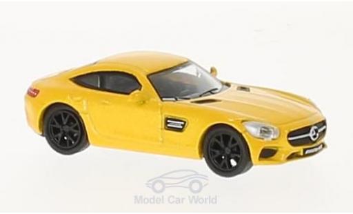 Mercedes AMG GT 1/87 Schuco metallico giallo modellino in miniatura