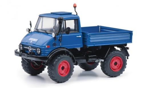 Mercedes Unimog 1/18 Schuco 406 blu modellino in miniatura