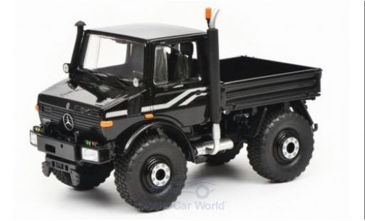 Mercedes Unimog 1/32 Schuco U1600 nero 1974 modellino in miniatura