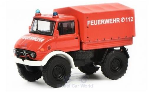 Mercedes Unimog 1/64 Schuco U406 Feuerwehr modellino in miniatura