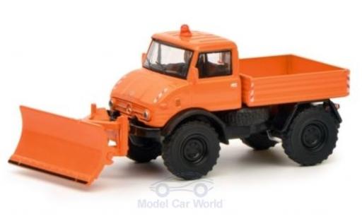 Mercedes Unimog 1/64 Schuco U406 Winterdienst mit Räumschild modellino in miniatura