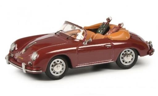 Porsche 356 1/43 Schuco A Cabriolet rosso avec charge Golftaschen modellino in miniatura