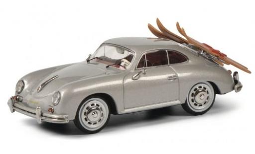 Porsche 356 1/43 Schuco A Coupe grigio avec Wasserskiträger et charge modellino in miniatura