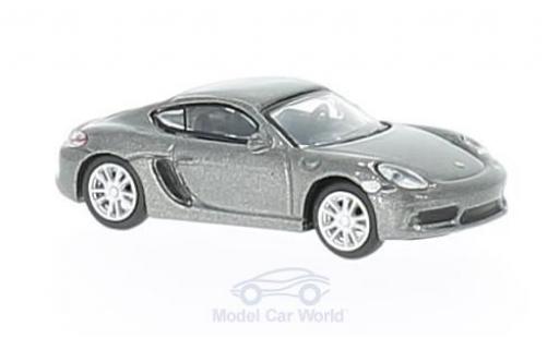 Porsche Cayman 1/87 Schuco 718 S metallico grigio modellino in miniatura