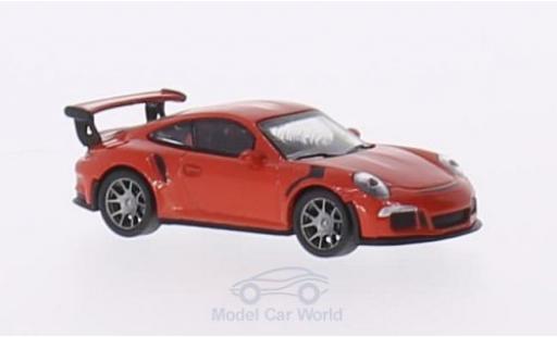 Porsche 991 GT3 RS 1/87 Schuco 911 () GT3 RS orange modellino in miniatura