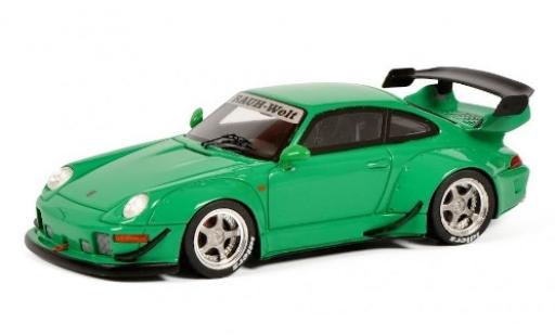 Porsche 993 RWB 1/43 Schuco 911 () RAUH-Welt RWB verde modellino in miniatura