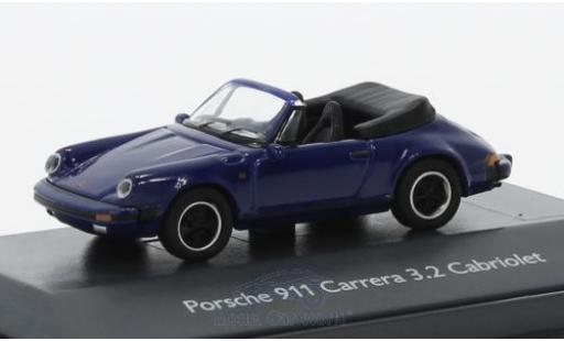 Porsche 911 SC 1/87 Schuco Carrera 3.2 Cabriolet blu modellino in miniatura