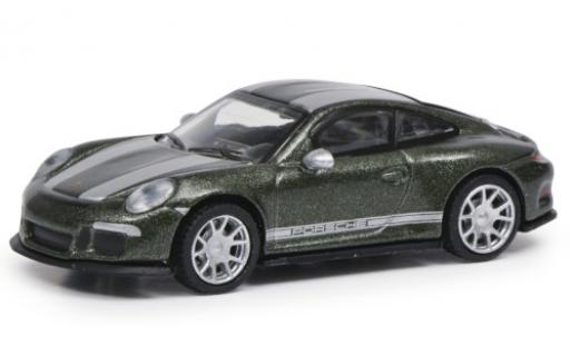 Porsche 991 R 1/87 Schuco 911 R () metallico verde/grigio modellino in miniatura