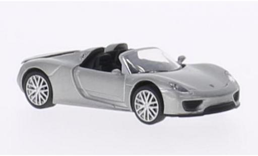 Porsche 918 1/87 Schuco Spyder metallico grigio modellino in miniatura