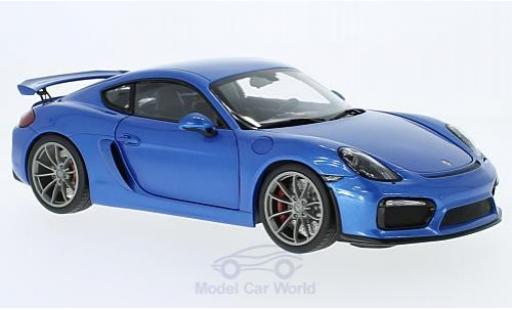 Porsche Cayman GT4 1/18 Schuco GT4 metallico blu modellino in miniatura