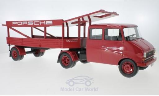 Opel Blitz 1/18 Schuco Renntransporter Porsche modellino in miniatura