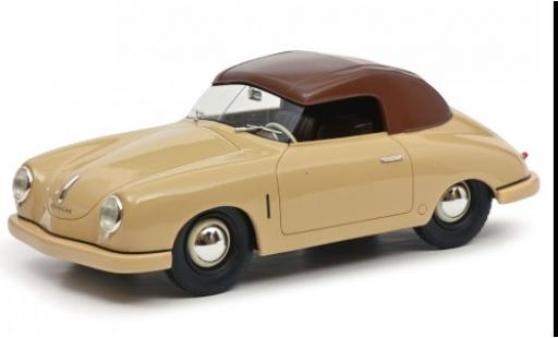 Porsche 356 1/18 Schuco Gmünd Cabriolet beige/marroneee 1950 modellino in miniatura