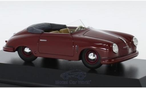Porsche 356 1/43 Schuco Gmünd Cabriolet rosso 1948 modellino in miniatura