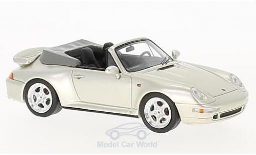 Porsche 993 Turbo 1/43 Schuco 911 () Turbo Cabriolet metallico beige modellino in miniatura