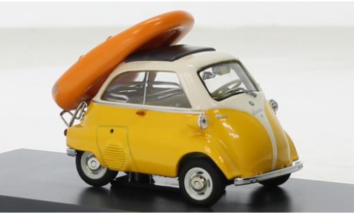 Bmw Isetta 1/43 Schuco giallo/beige Ab an - Wannsee 1957 modellino in miniatura