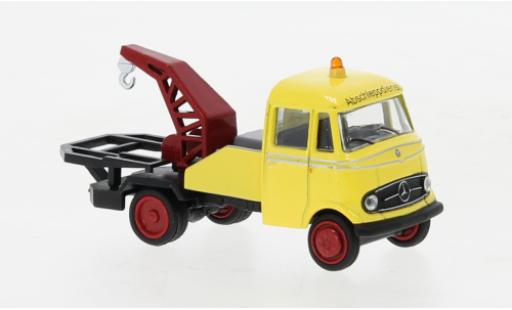 Mercedes L319 1/87 Schuco Abschleppwagen giallo modellino in miniatura