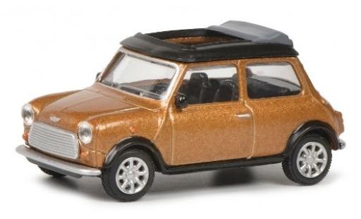 Mini Cooper 1/64 Schuco metallico brun modellino in miniatura
