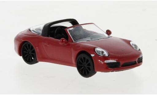 Porsche 991 Targa 1/87 Schuco 911  4S rosso modellino in miniatura