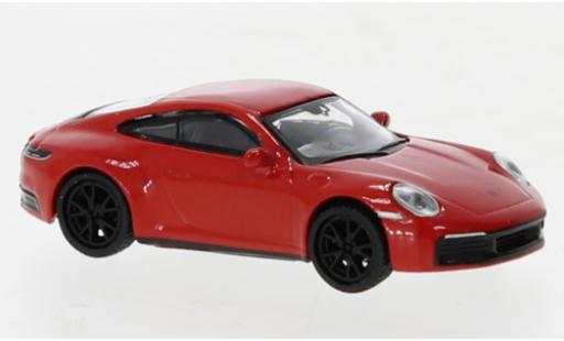 Porsche 992 S 1/87 Schuco 911  Carrera rosso modellino in miniatura
