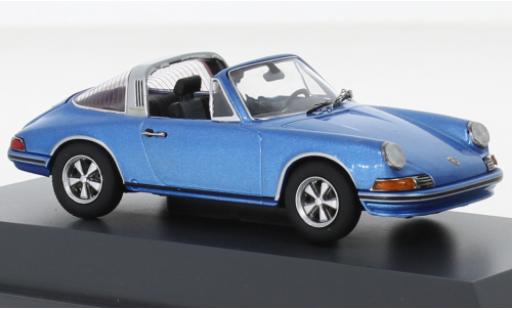 Porsche 911 1/43 Schuco S Targa metallise blu 1971 modellino in miniatura