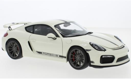 Porsche Cayman GT4 1/18 Schuco (981) bianco modellino in miniatura