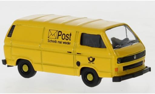 Volkswagen T3 1/87 Schuco Kasten giallo Deutsche Bundespost modellino in miniatura