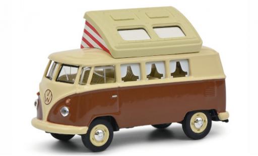 Volkswagen T1 1/64 Schuco Camper beige/marroneee modellino in miniatura