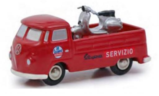 Volkswagen T1 1/90 Schuco Pritsche Servizio Vespa avec Vespa modellino in miniatura