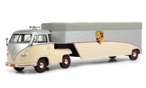 Volkswagen T1 1/18 Schuco Renntransporter Continental Motors Zugmaschine mit Auflieger modellino in miniatura