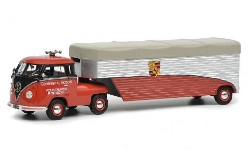 Volkswagen T1 1/64 Schuco Renntransporter rosso/nero Continental Motors modellino in miniatura