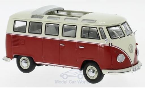 Volkswagen T1 B 1/43 Schuco b Samba Bus rosso/beige modellino in miniatura