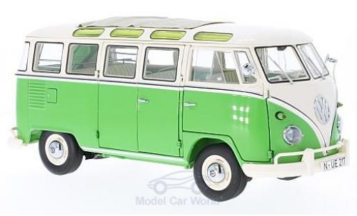 Volkswagen T1 B 1/18 Schuco b Samba verde/beige modellino in miniatura