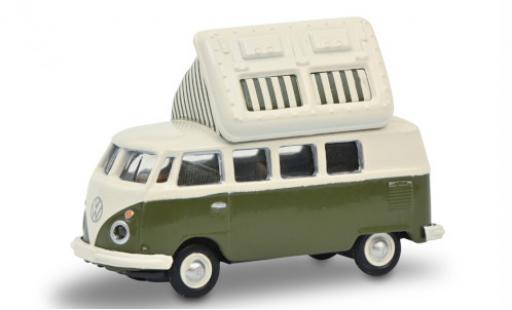 Volkswagen T1 1/87 Schuco c Camper verde/bianco modellino in miniatura