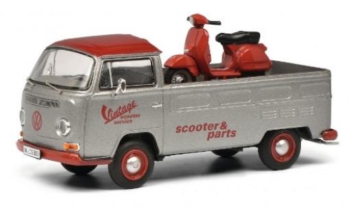 Volkswagen T2 1/43 Schuco a Pritsche Vintage Scooter Service avec charge Vespa PX modellino in miniatura