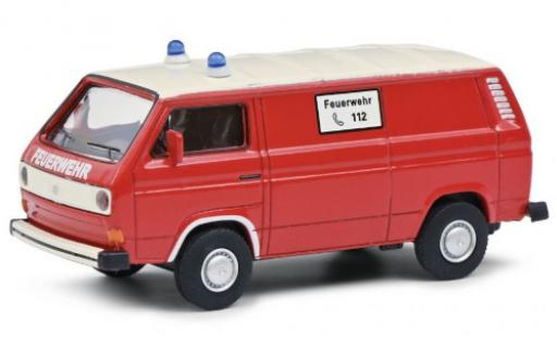 Volkswagen T3 1/64 Schuco Kasten Feuerwehr modellino in miniatura