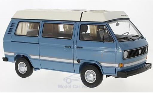 Volkswagen T3 B 1/18 Schuco a Westfalia Joker blu mit Faltdach modellino in miniatura