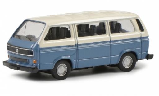 Volkswagen T3 1/87 Schuco b Bus L blu/beige modellino in miniatura