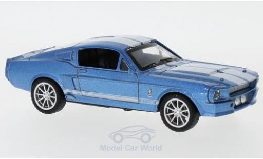 Shelby Mustang 1/43 Shelby Collectibles GT500 metallico blu/bianco 1967 modellino in miniatura