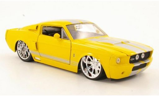 Shelby GT 500 1967 1/24 Jada Toys giallo/grigio modellini auto