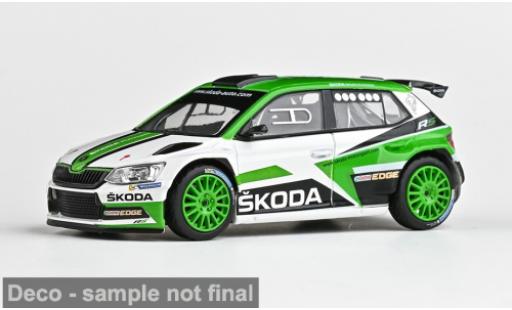 Skoda Fabia 1/43 Abrex III R5 gr&uuml;n/weiss 2015 1:43 modellino in miniatura