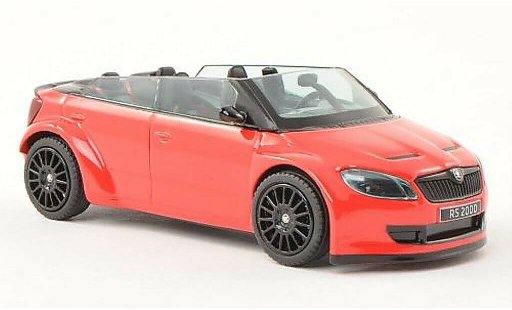 Skoda Fabia Concept Car 1/43 Abrex 2000 rosso con neroen Felgen modellini auto
