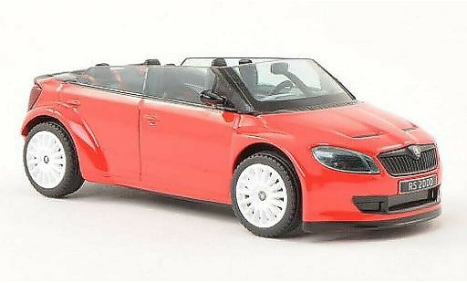 Skoda Fabia Concept Car 1/43 Abrex 2000 rosso con biancoen Felgen modellini auto