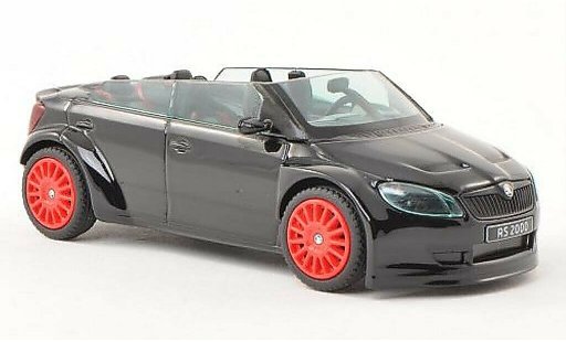 Skoda Fabia Concept Car 1/43 Abrex 2000 nero con roten Felgen modellini auto