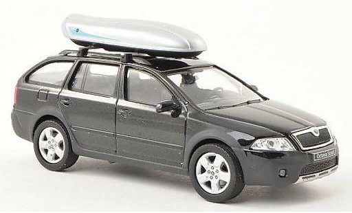 Skoda Octavia Combi 1/43 Abrex Scout nero con tettobox modellini auto