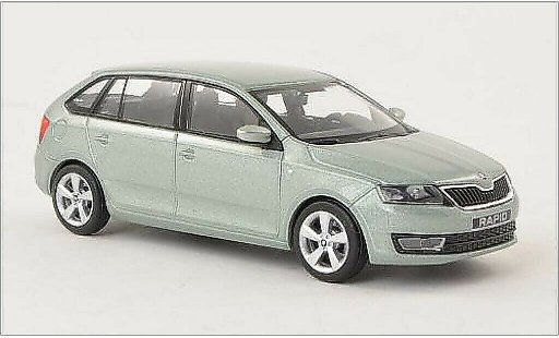 Skoda Rapid Spaceback ACE 1/43 Abrex Spaceback metallicoo verde 2013 modellini auto